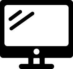 Computer Monitor Outline Drawing Svg Vector, Free Vectors File